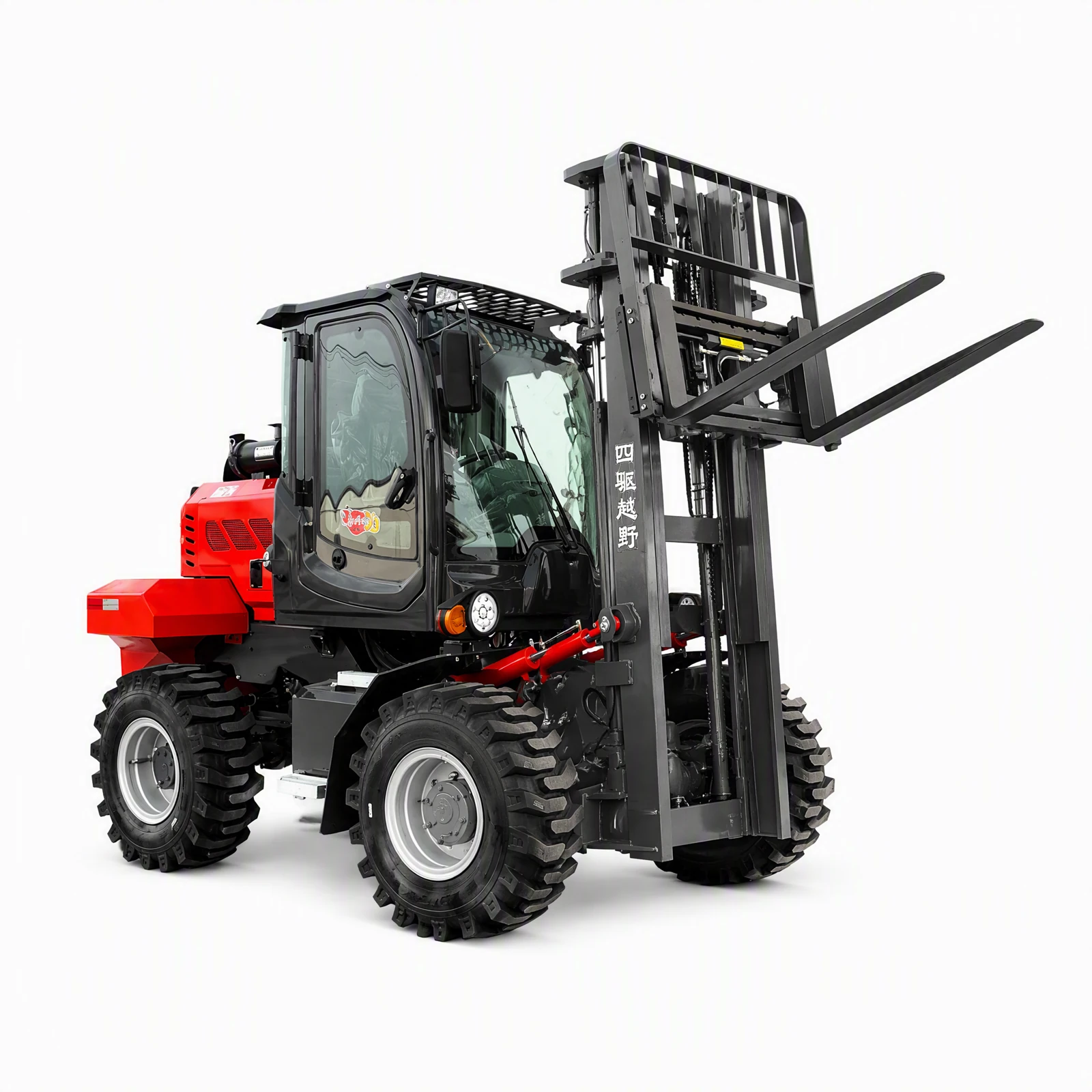 CE Certified 4WD Rough Terrain Forklift  6-Ton Diesel All-Terrain Forklift for Material Handling in Agricultural Settings 6