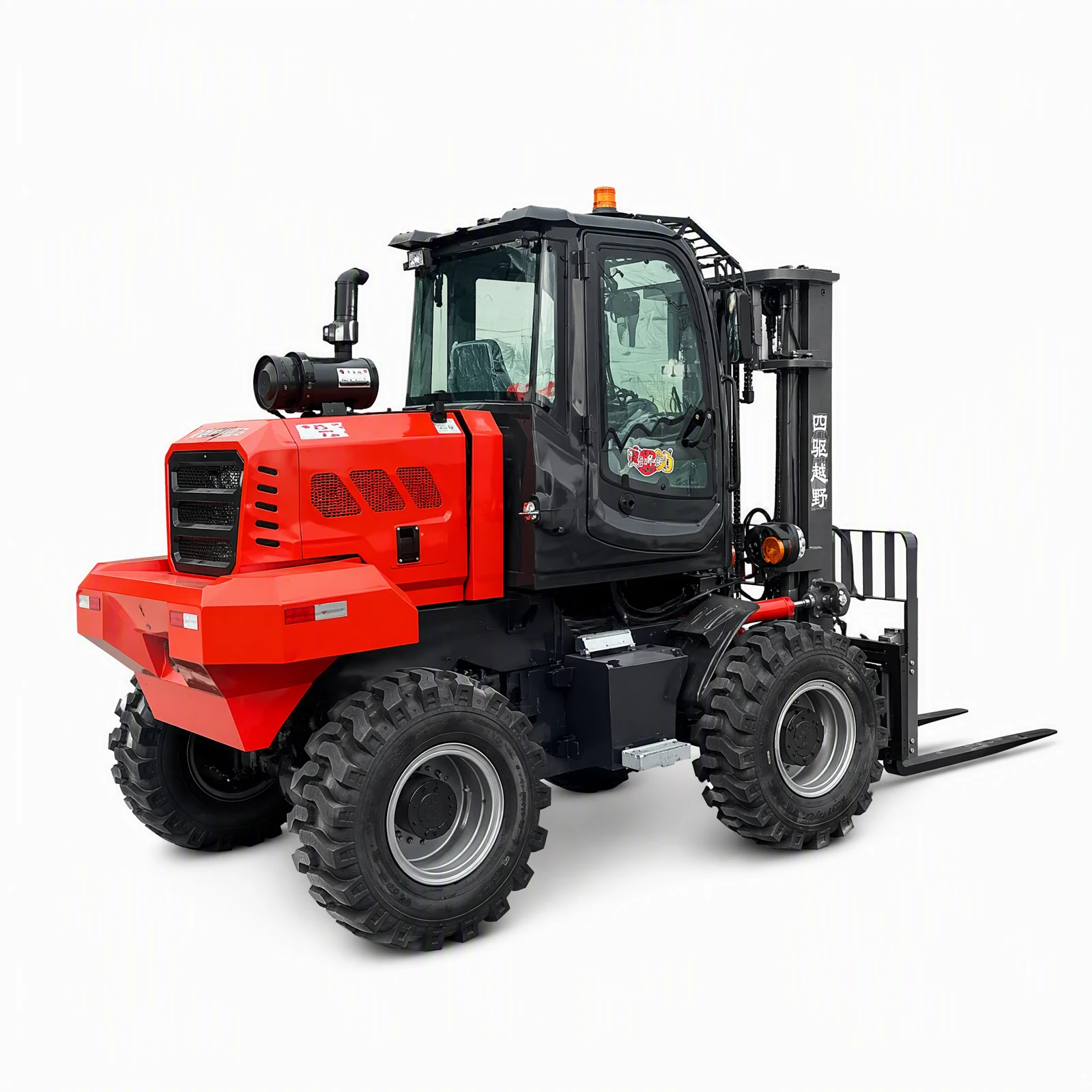 CE Certified 4WD Rough Terrain Forklift  6-Ton Diesel All-Terrain Forklift for Material Handling in Agricultural Settings
