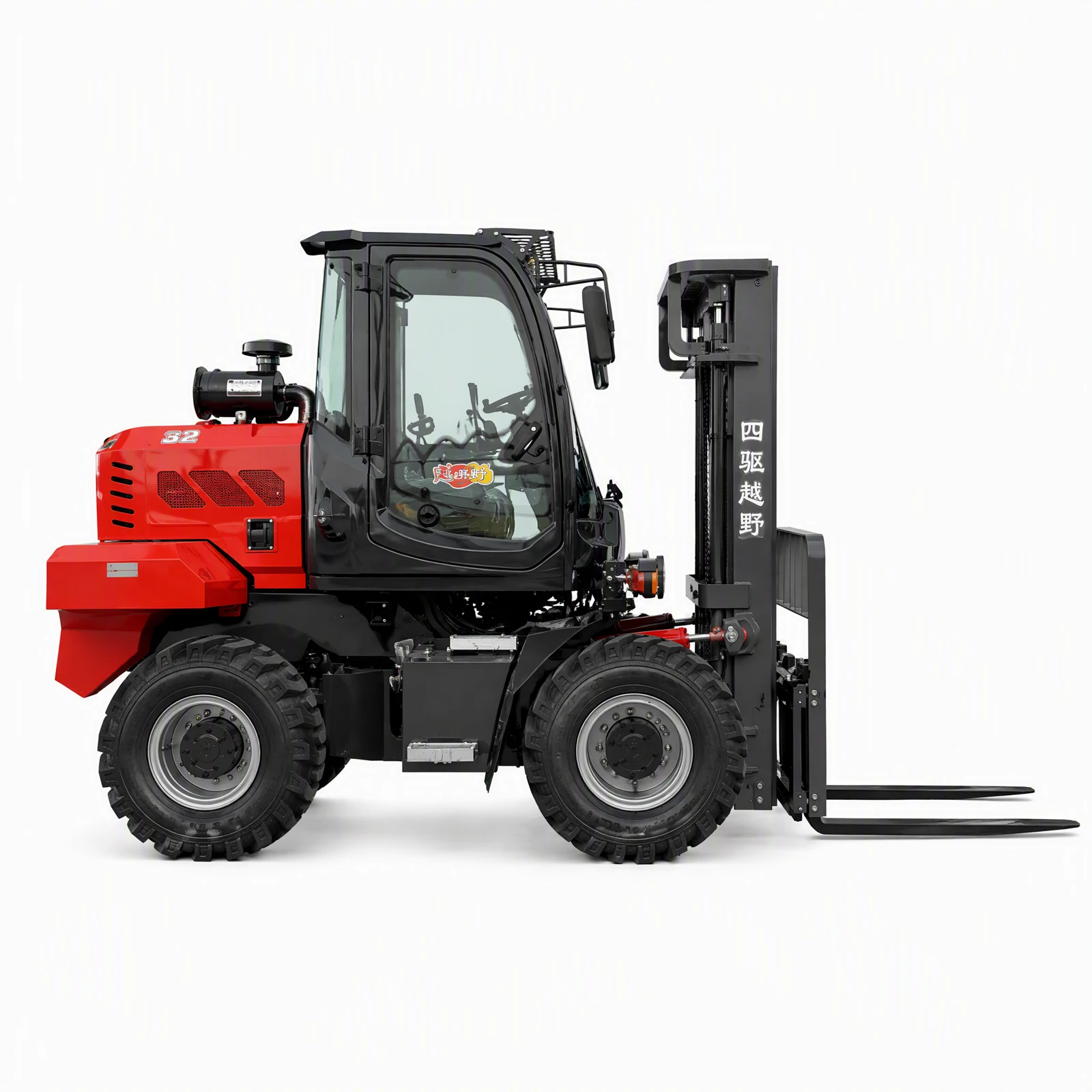 8-ton Red Rough-terrain Forklift 7