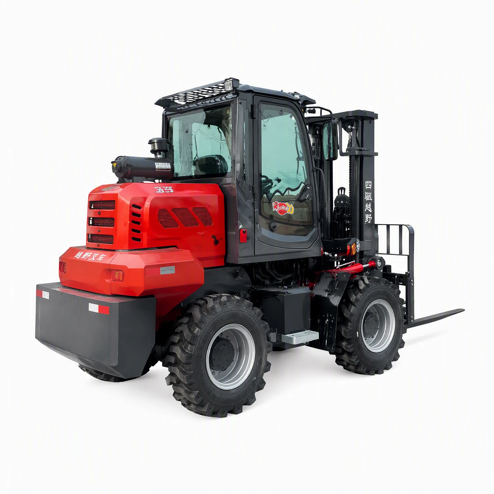 Best-selling, High-quality, Multi-functional 4WD diesel Rough-terrain Forklift, Suitable for Mining Areas and Timber Handling.