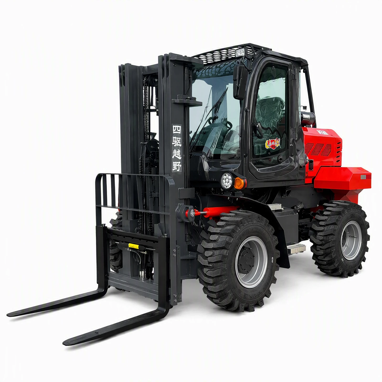 8-ton Red Rough-terrain Forklift 3