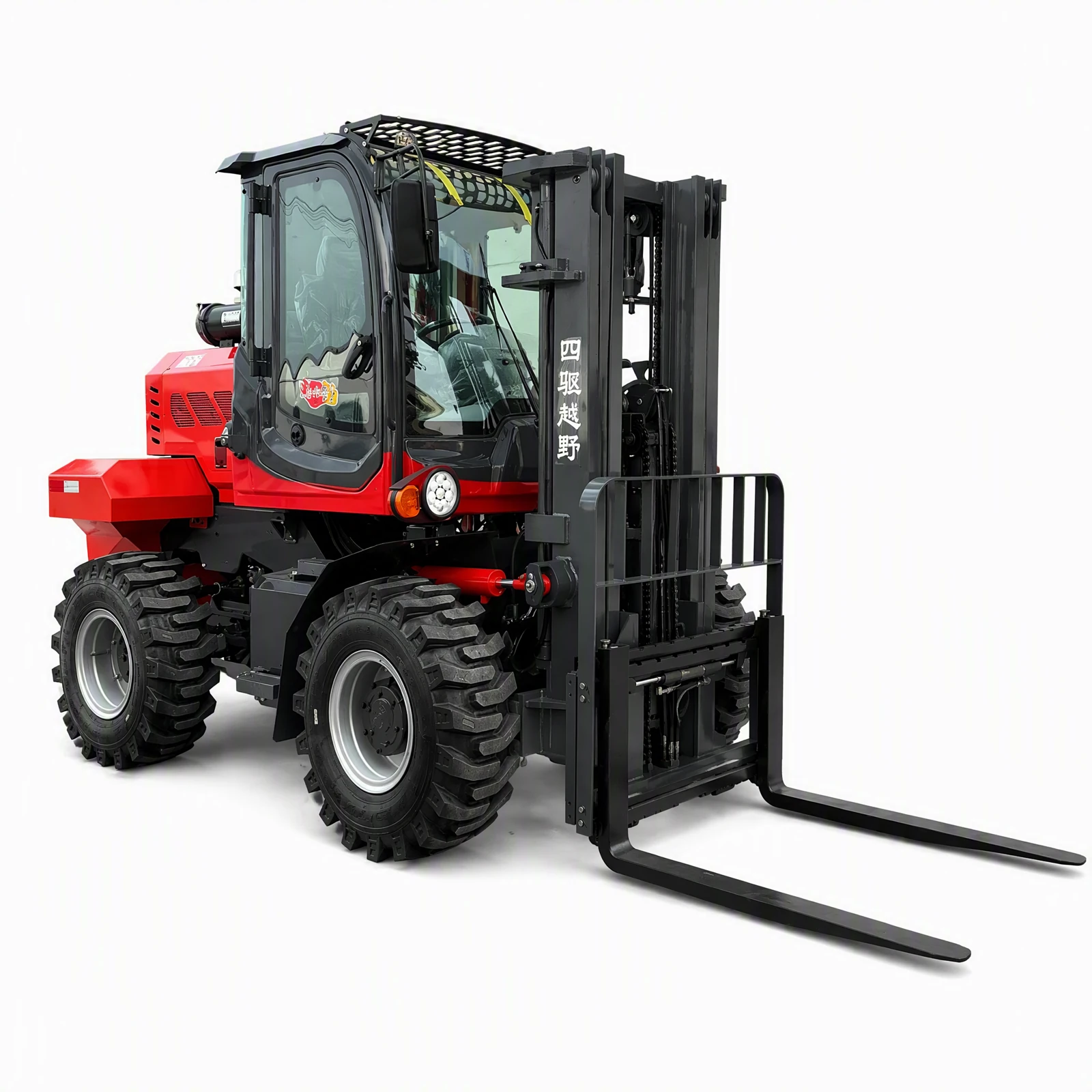 8-ton Red Rough-terrain Forklift