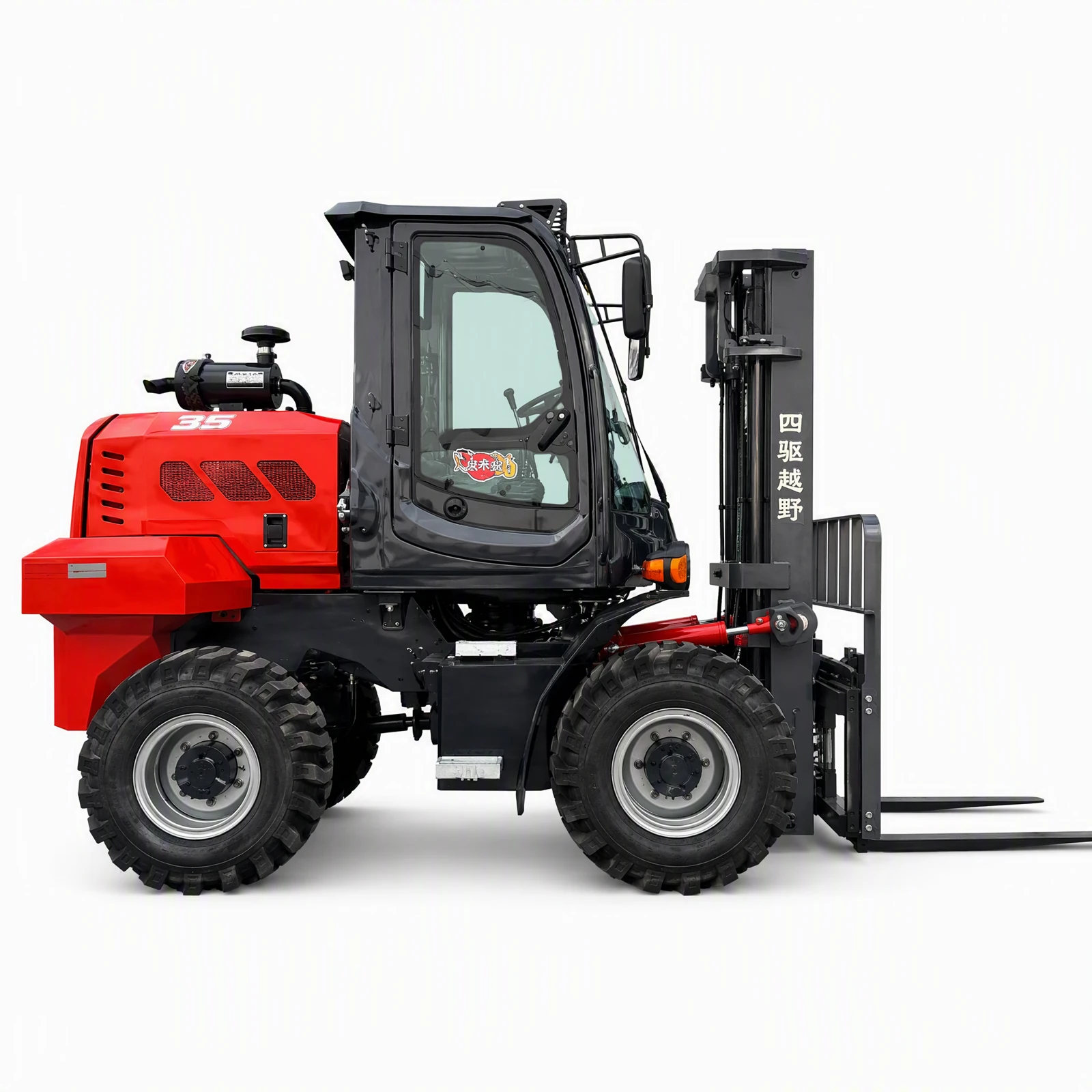 8-ton Red Rough-terrain Forklift 14