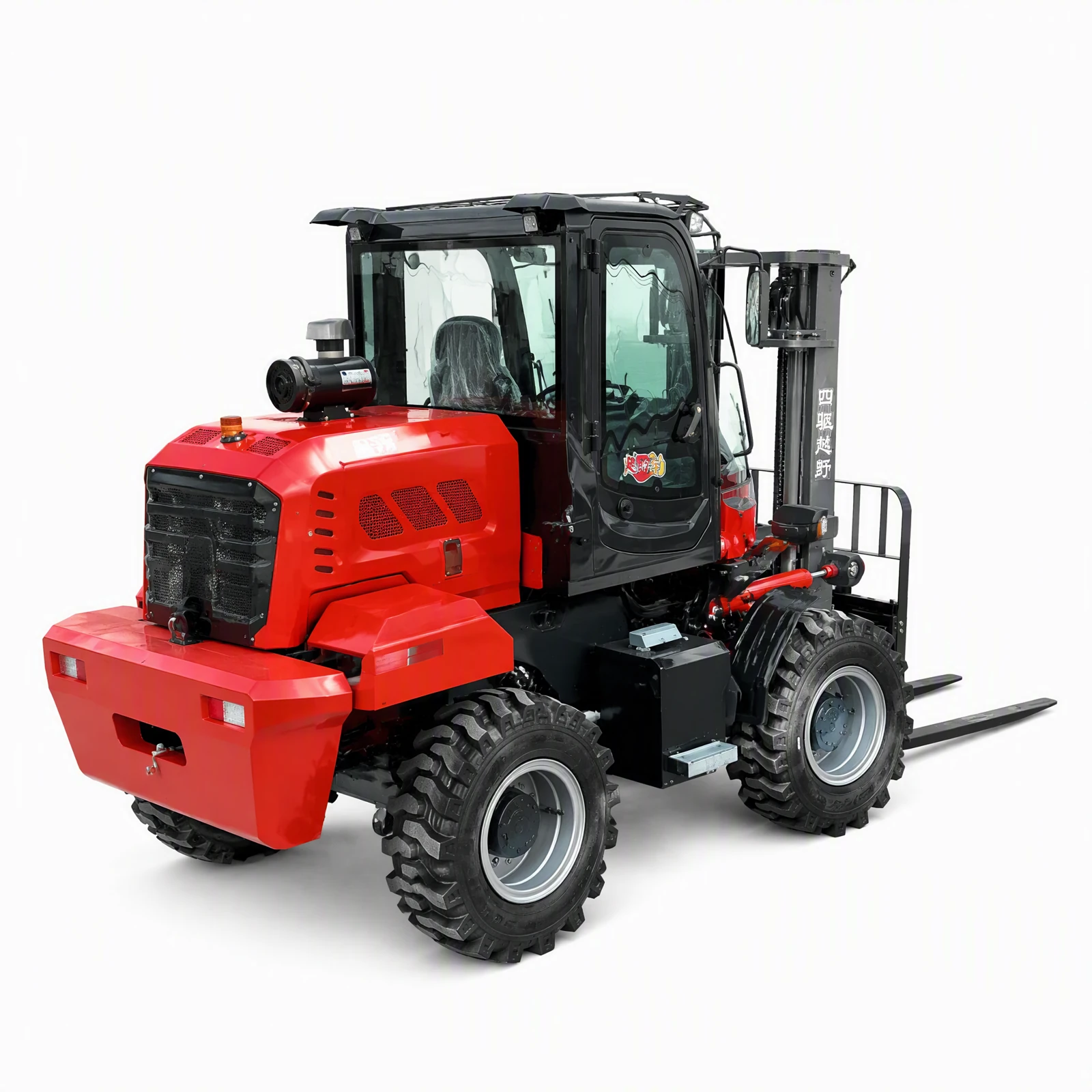 8-ton Red Rough-terrain Forklift 11
