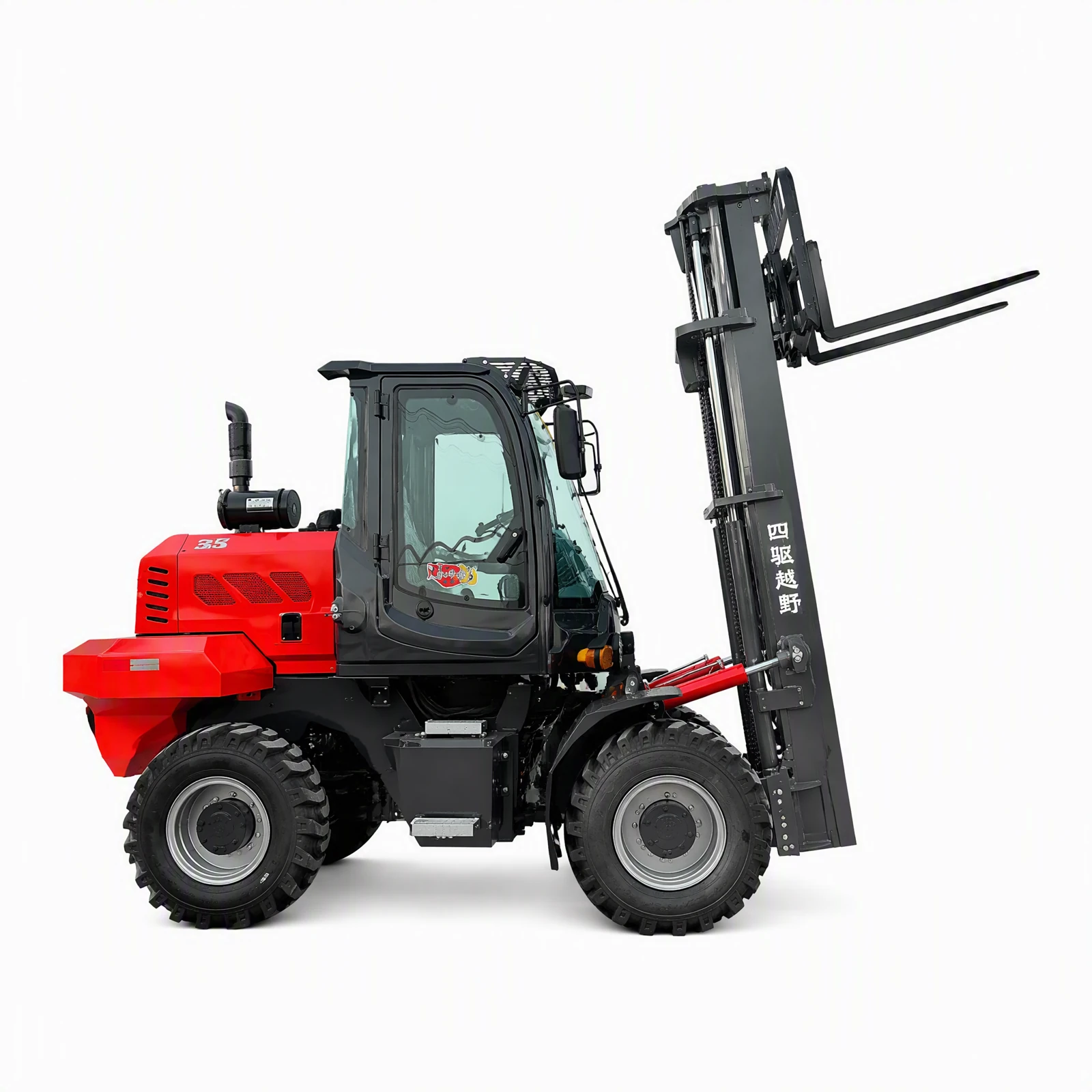 8-ton Red Rough-terrain Forklift 20