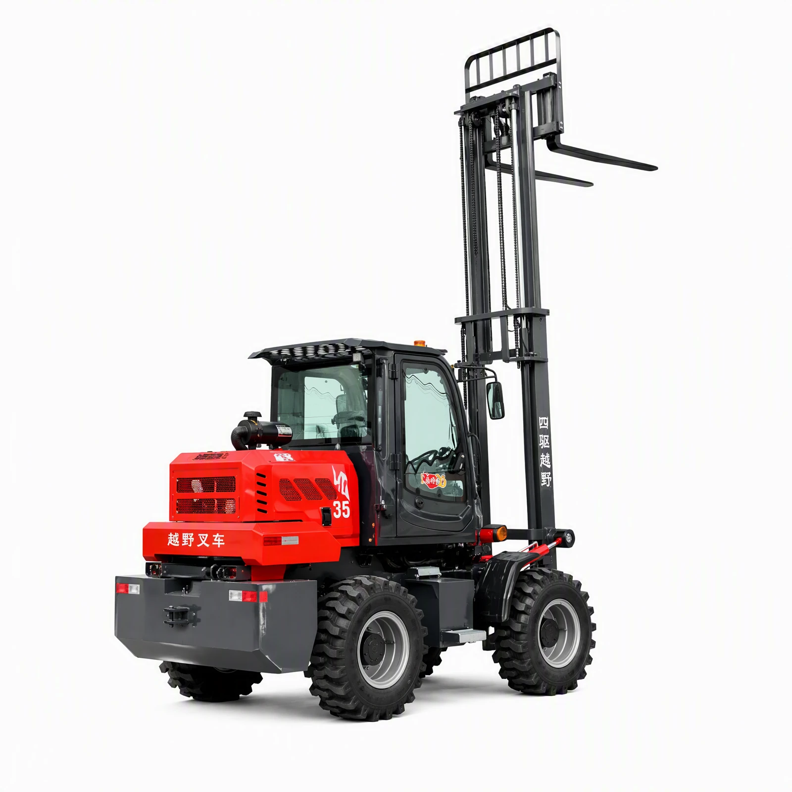 8-ton Red Rough-terrain Forklift 18