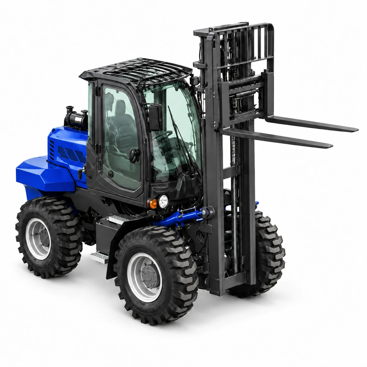 3.5 Ton 4x4 Rough Terrain Diesel Forklift with Four Wheel Drive for Off Road Material Handling at Factory Price 6
