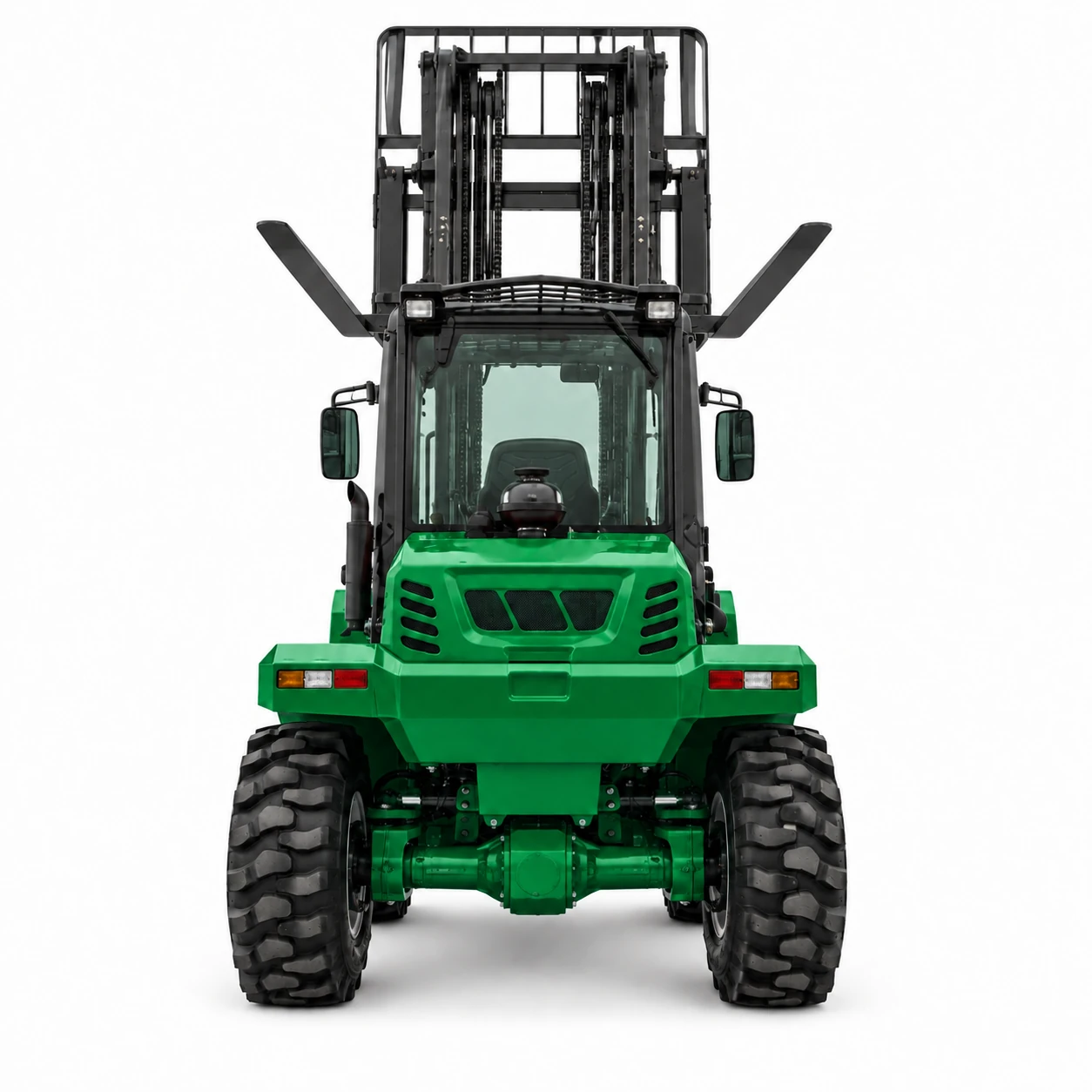 High Performance 3.5 Ton All Terrain Diesel Forklift with Four Wheel Drive for Outdoor Cargo Transport 4