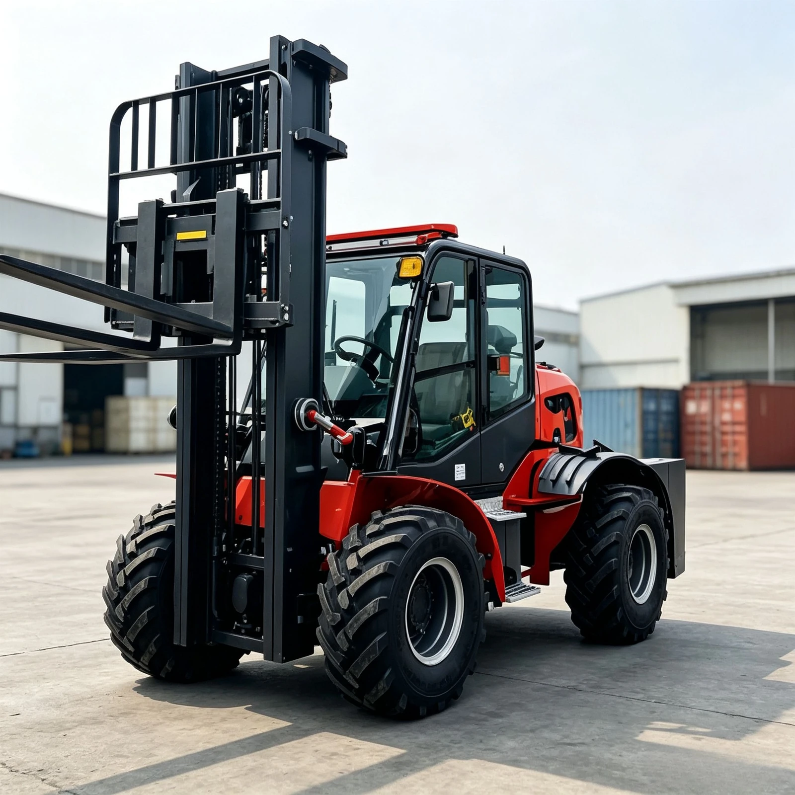 3-ton Red Rough-terrain Forklift 6
