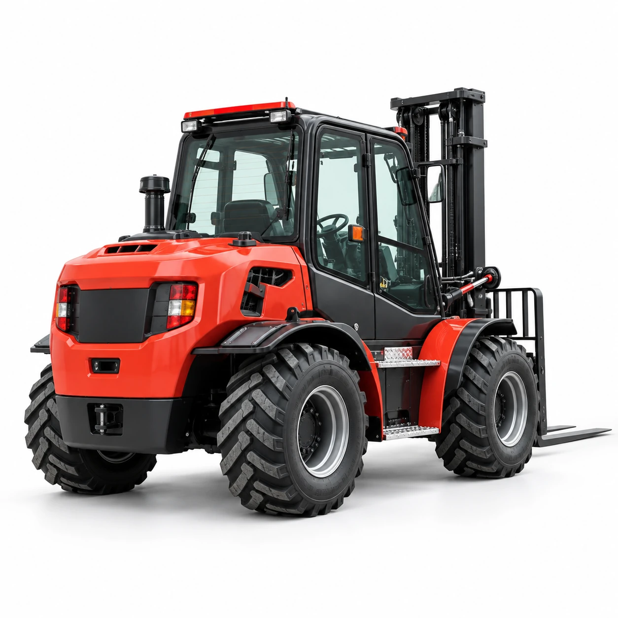 3-ton Red Rough-terrain Forklift