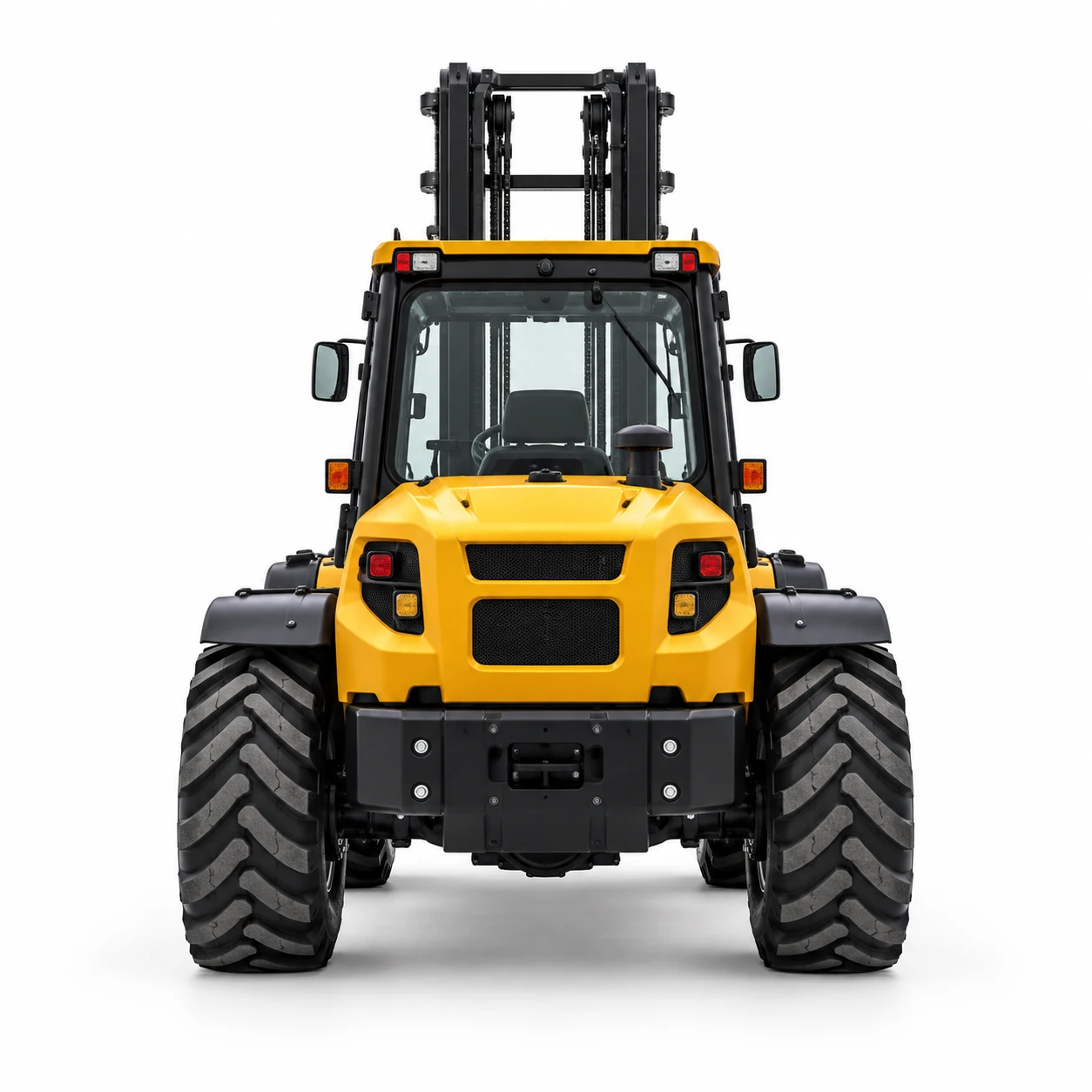 Yellow Rough-terrain Forklift — Outdoor Handling Series 8