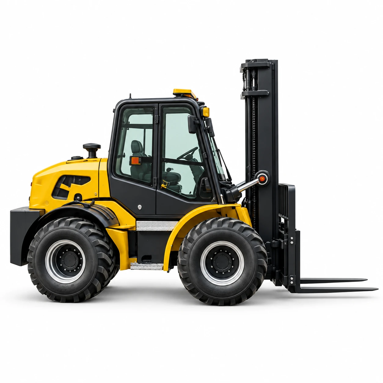 Yellow Rough-terrain Forklift — Outdoor Handling Series 2