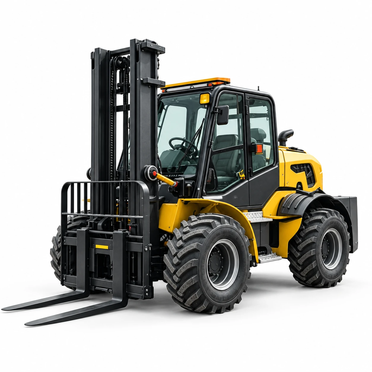 Yellow Rough-terrain Forklift — Outdoor Handling Series 14