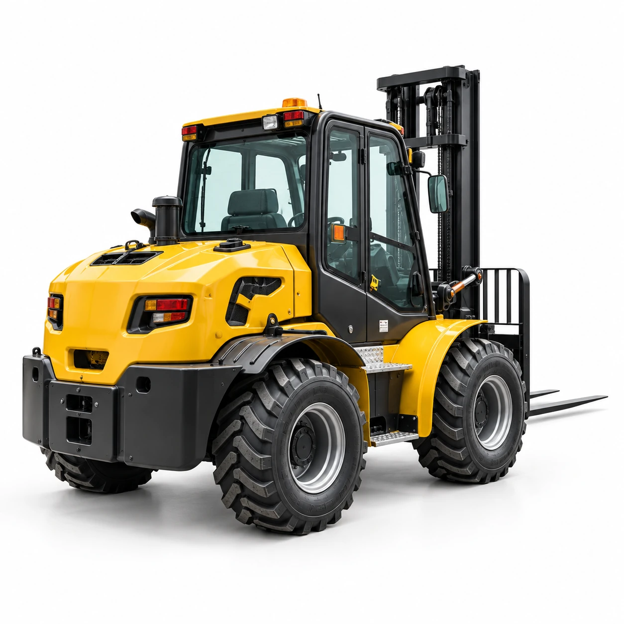 Yellow Rough-terrain Forklift — Outdoor Handling Series 11